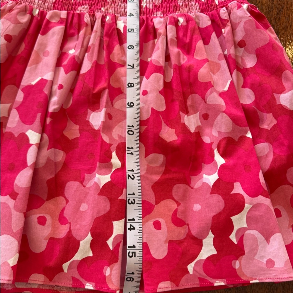 Buddy Love size M ladies Floral Red and Pink Puff Sleeve 2 piece mini skirt&top - Picture 8 of 10